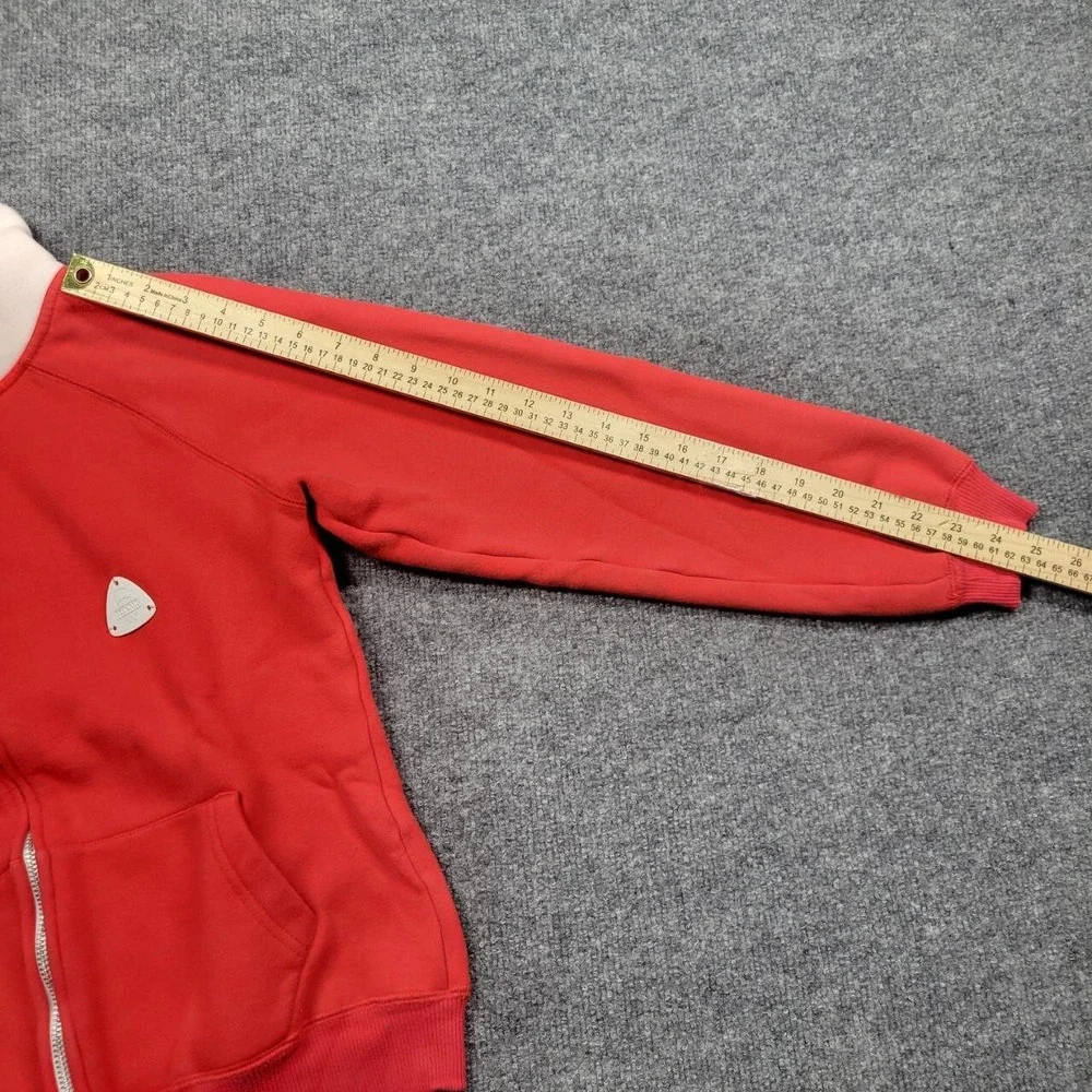 Devil Nut Hoodie Sweatshirt Women Medium Red Full Zip Casual Graphic‎ Streetwear